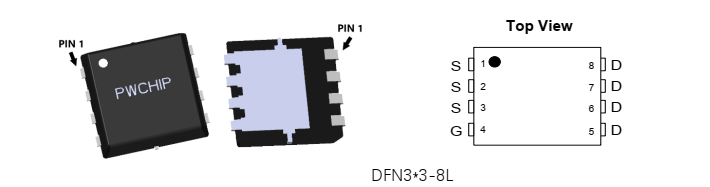 代理PW3467芯片N溝道增強型MOSFET，低至4.5V的電壓