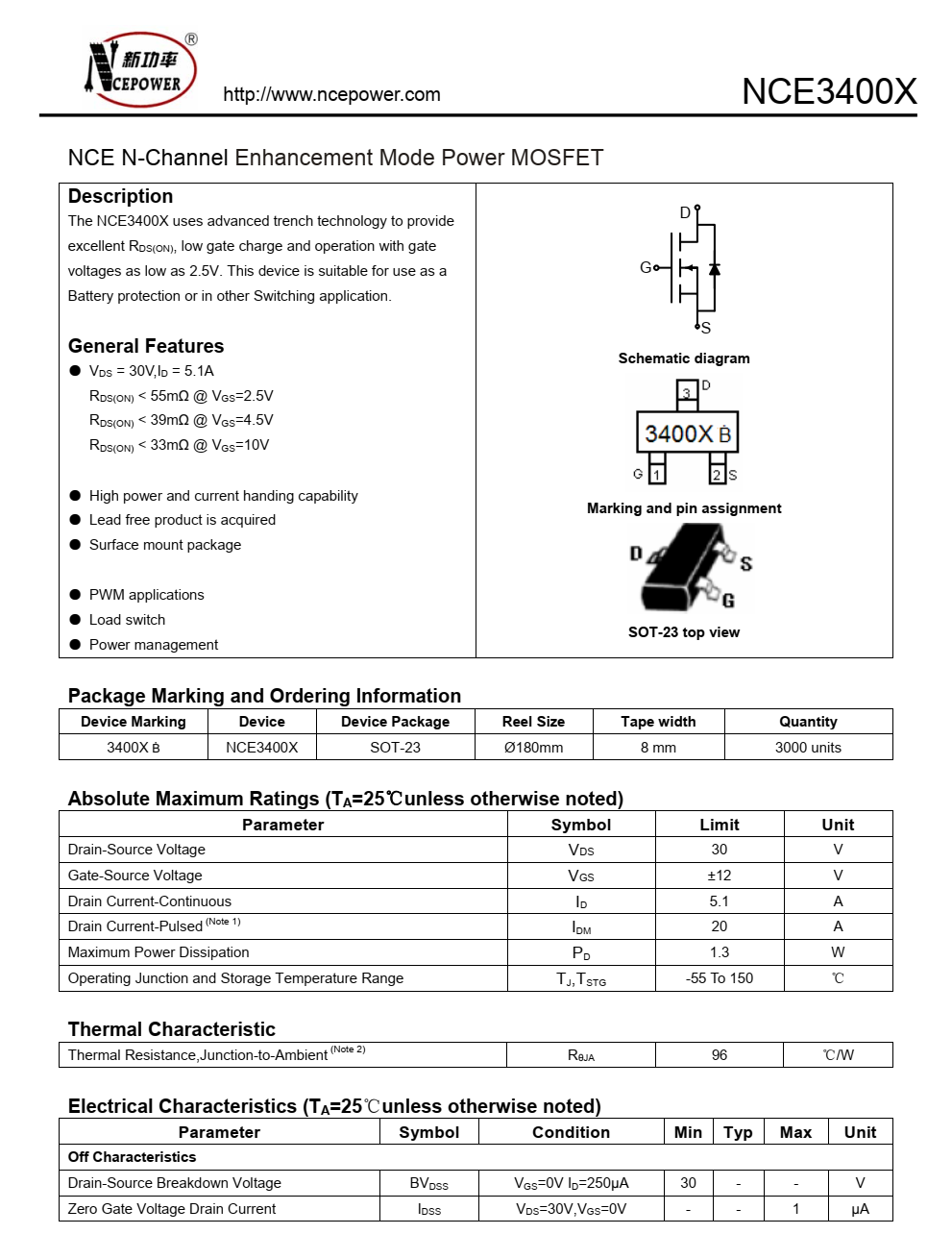 NCE3400X