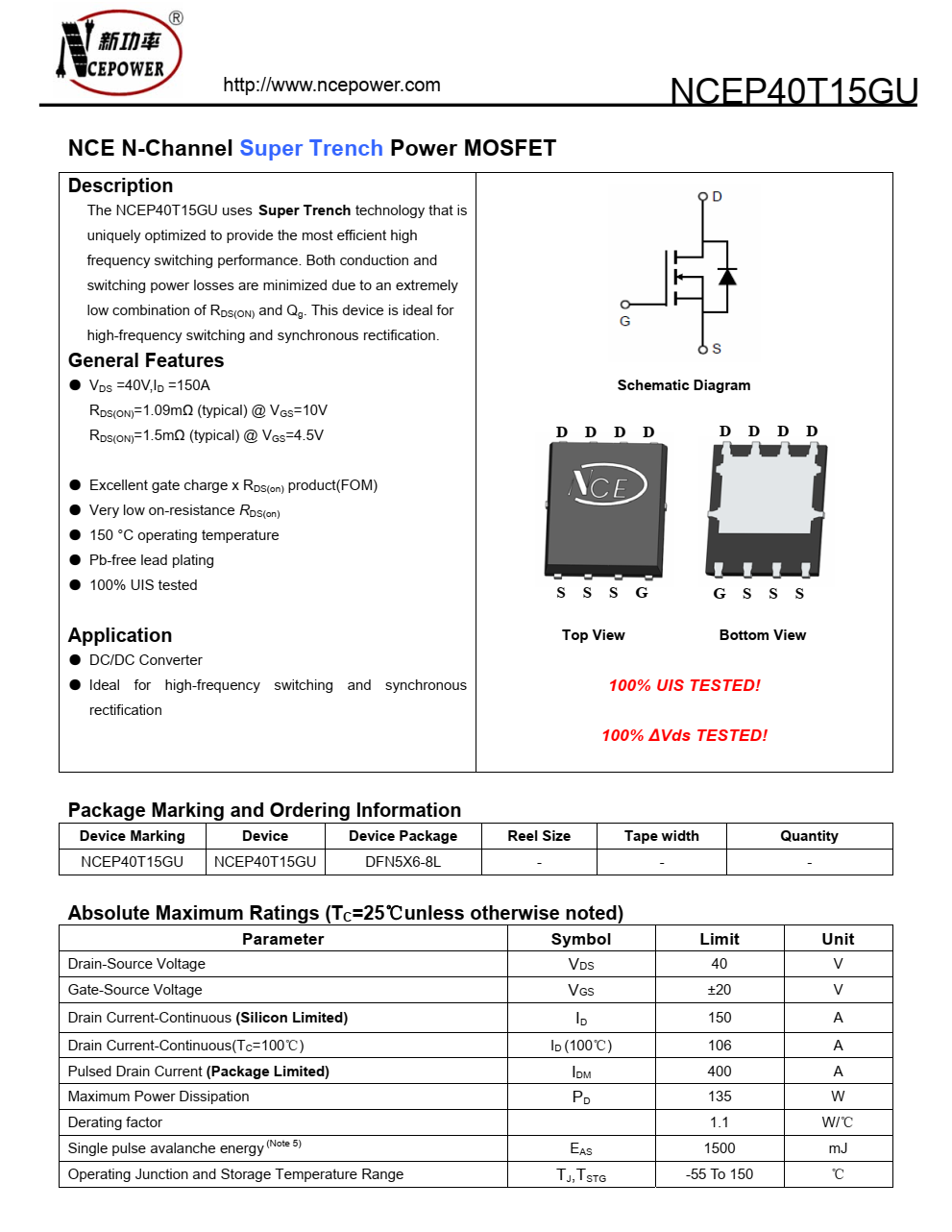 NCEP40T15GU