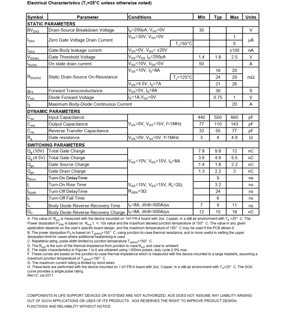 全新正品供應(yīng)AON7410封裝DFN3*3品牌美國萬代