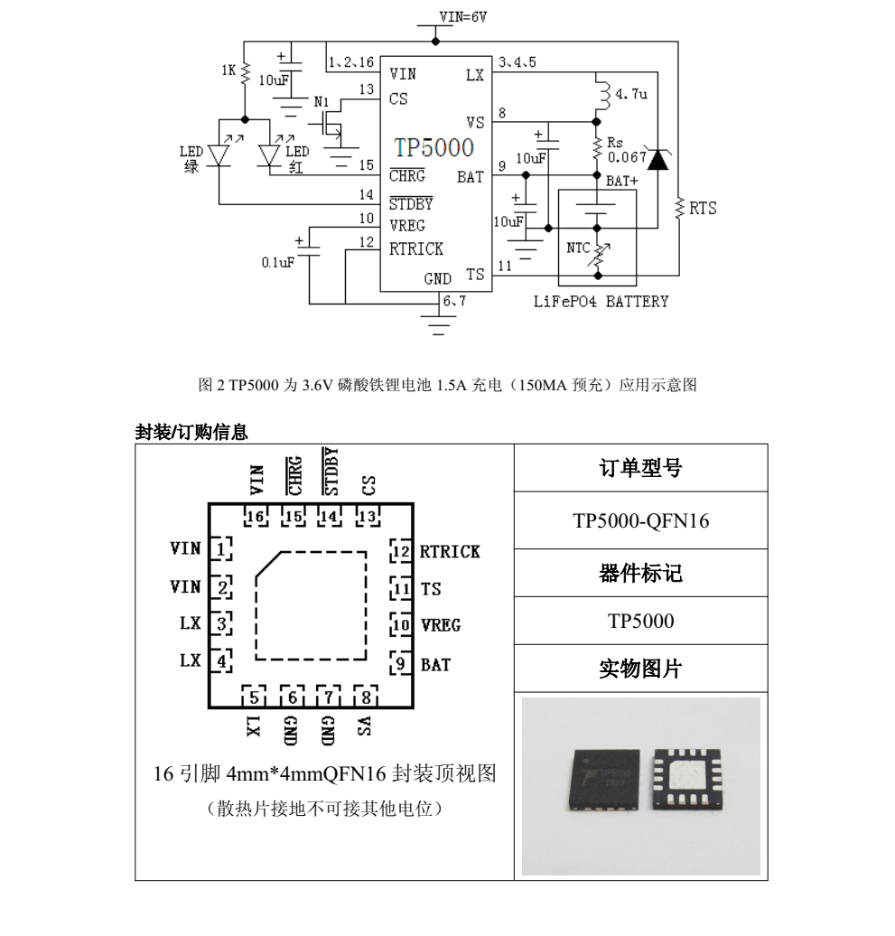 TP5000品牌南京拓品微DFN16封裝，質(zhì)量可靠