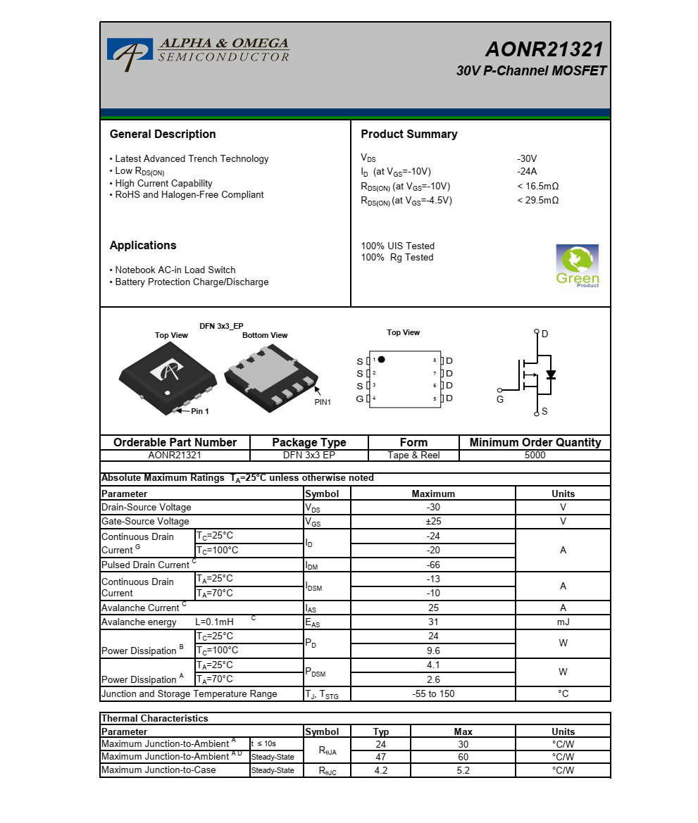 全新現(xiàn)貨支持AONR21321，品牌美國萬代，質(zhì)量可靠