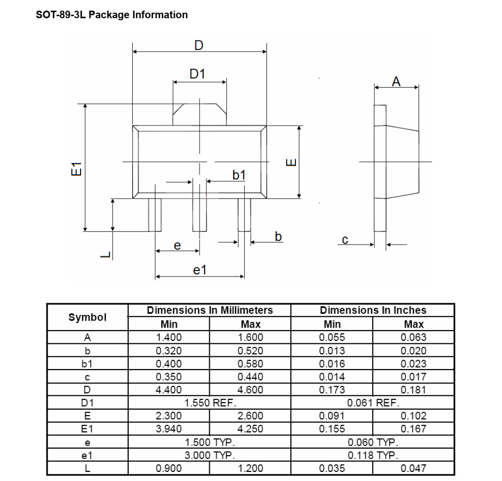 NCE0103M封裝SOT89-3品牌新潔能，原廠技術(shù)支持