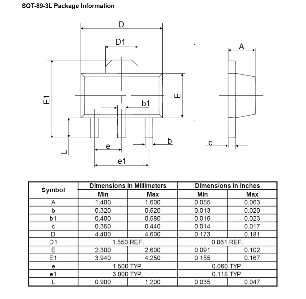 全新正品NCE6003M品牌新潔能SOT89-3封裝