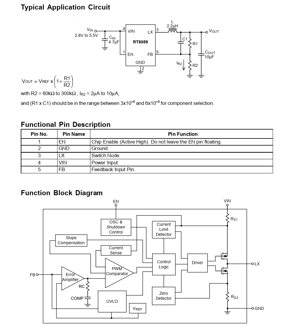 RT8059GJ5封裝SOT23-5品牌臺(tái)灣立锜，原廠技術(shù)支持