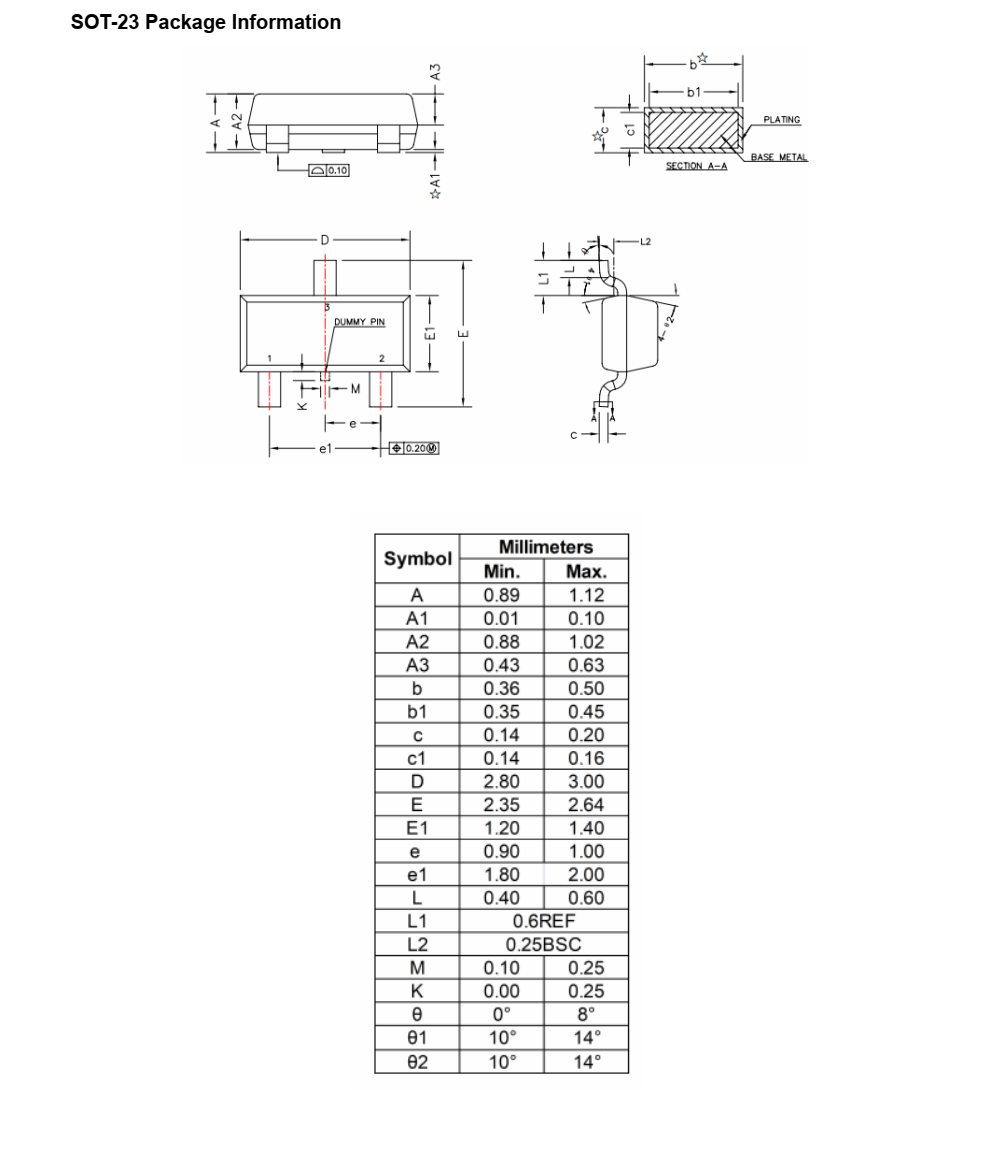 2N7002K封裝SOT23-3品牌芯潔能，原廠技術(shù)支持