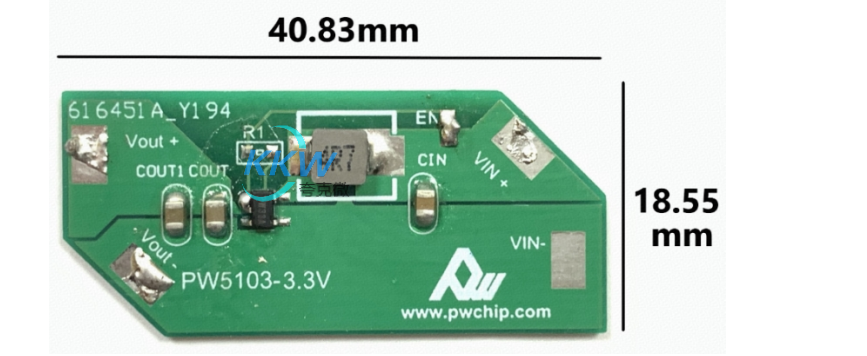 1-兩節(jié)干電池升壓 3.3V 電路板 PW5103 芯片， EN 真關(guān)斷 130號