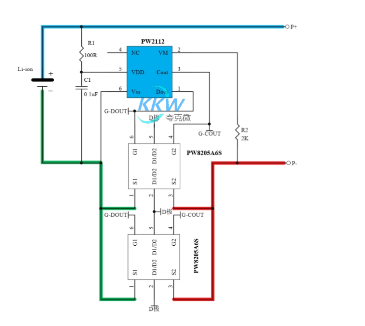 單節(jié) 3.2V 磷酸鐵鋰電池保護(hù)方案板， 4A 過流， 148號