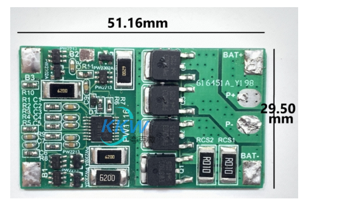 四節(jié)串聯(lián)鋰電池保護(hù)方案板， 20A 過流，帶電池均衡電路 143號